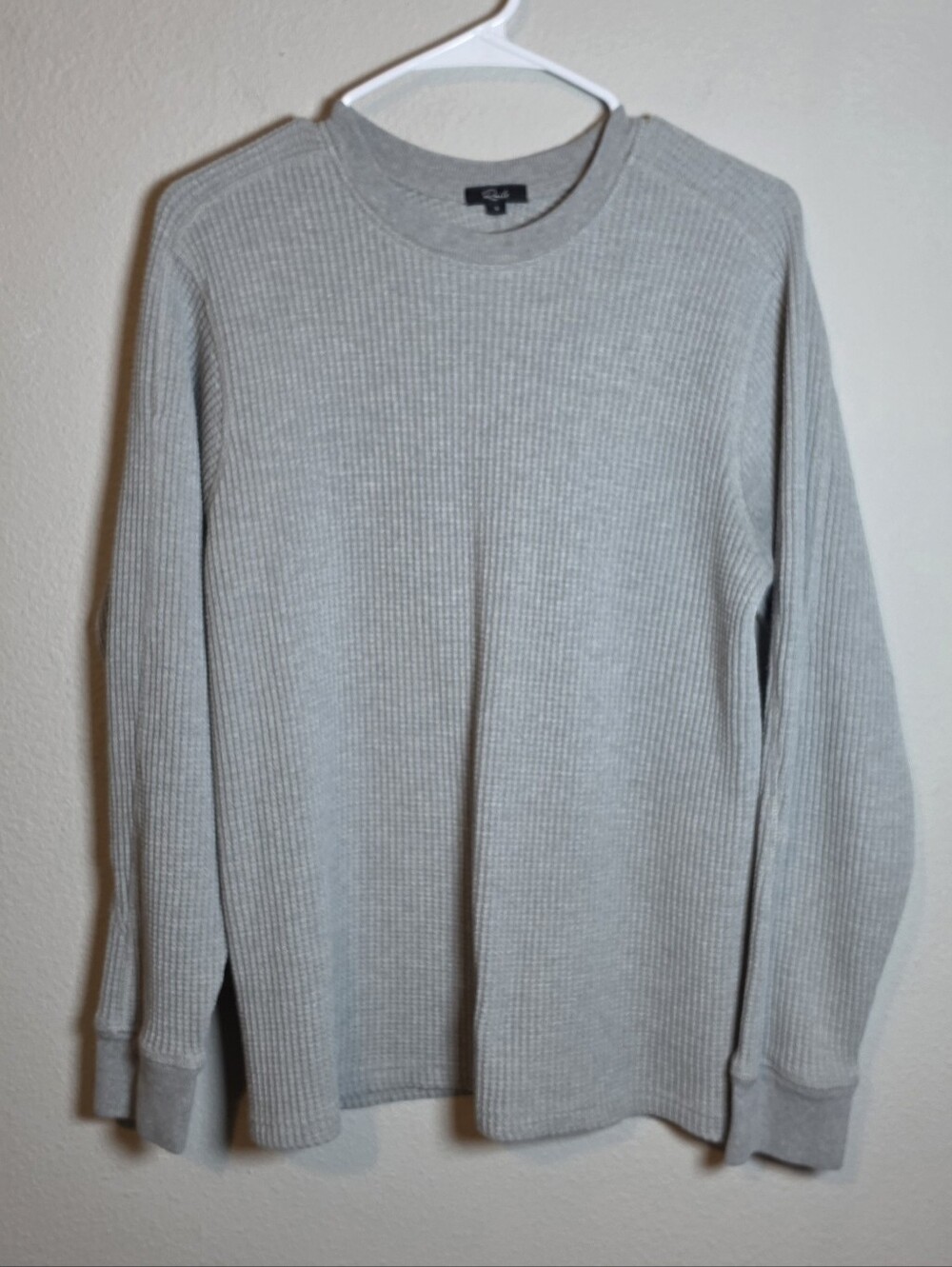 Rails Wade Thermal Shirt Small Heather Gray Waffle Knit Long Sleeve Athleisure - Picture 4 of 9